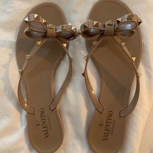Valentino Rockstud Flipflop Sandals - Size 9